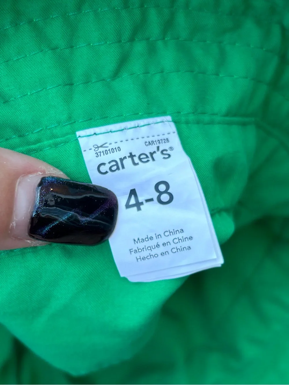 CARTERS GREEN ALLIGATOR GRAPHIC BUCKET HAT SIZE 4-8 KIDS